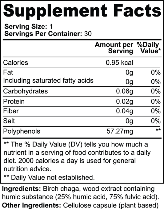 Birch Chaga Digestive System Booster Capsules